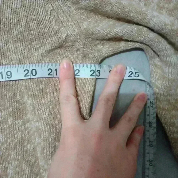 VTG Heirloom Collectibles Christmas Collection Womens Tan Sweater SZ L Y2K - Picture 5 of 7